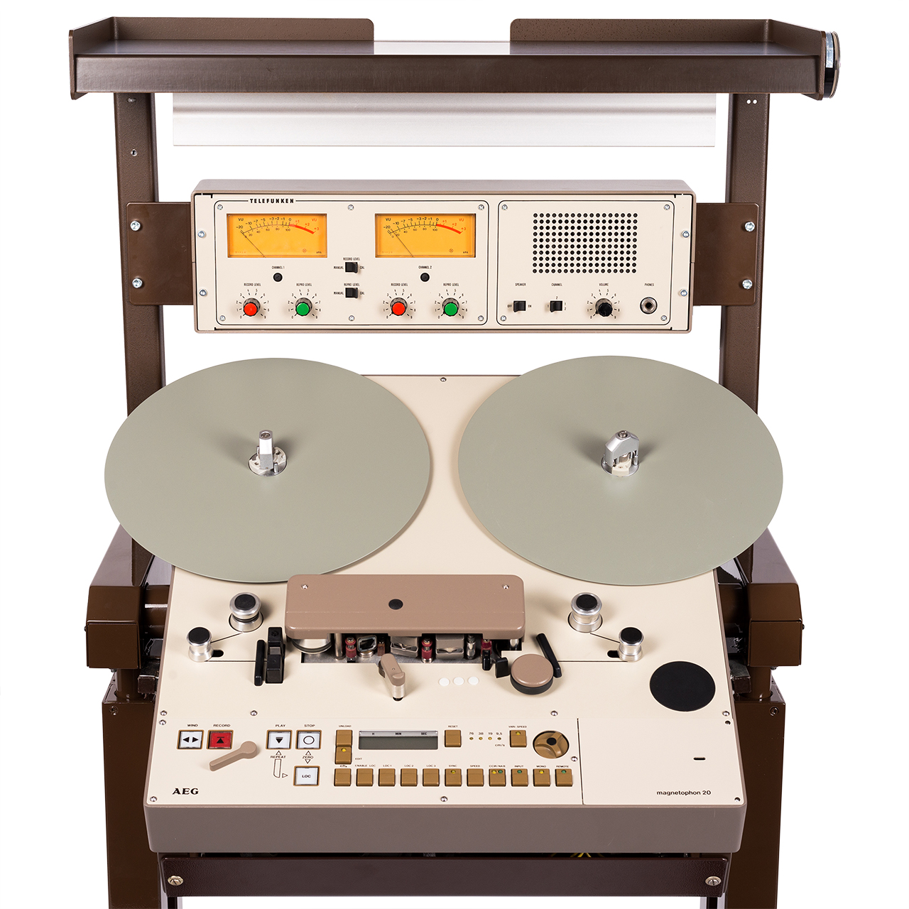 Telefunken Magnetophon M20 VU stereo 1/4" reel-to-reel tape recorder - renovated